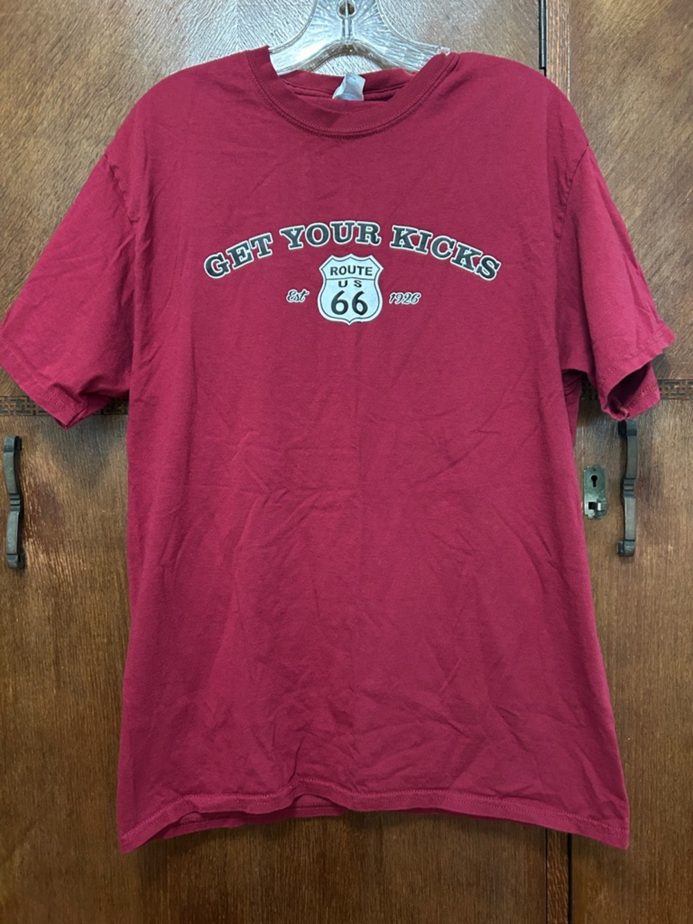 Men's Route 66 'Get Your Kicks' Graphic T-Shirt - Red size L